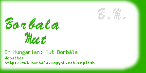 borbala mut business card
